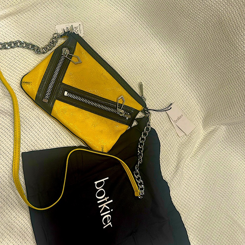 Botkier NWT yellow and black clutch or crossbody bag